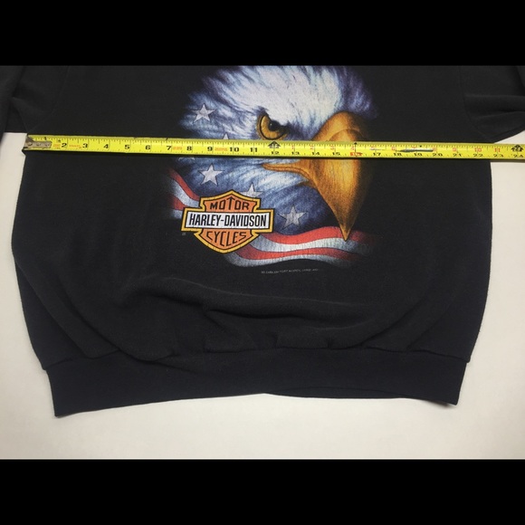 Sold❌Vtg 3D Emblem Harley Davidson SweatShirt Sz L - Picture 4 of 8